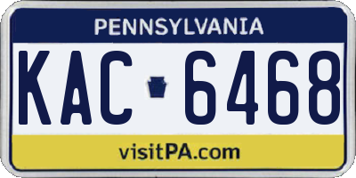 PA license plate KAC6468