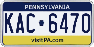 PA license plate KAC6470