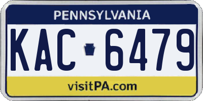 PA license plate KAC6479