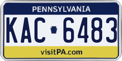 PA license plate KAC6483