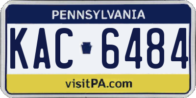 PA license plate KAC6484
