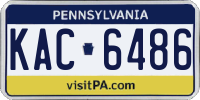 PA license plate KAC6486