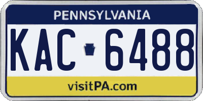 PA license plate KAC6488