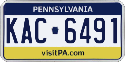 PA license plate KAC6491