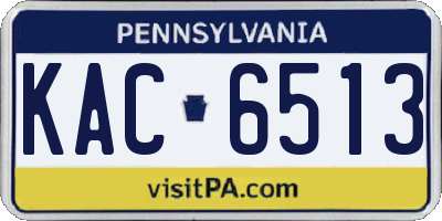 PA license plate KAC6513