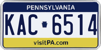 PA license plate KAC6514