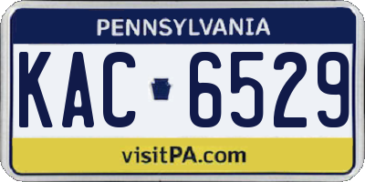 PA license plate KAC6529