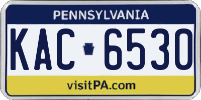 PA license plate KAC6530