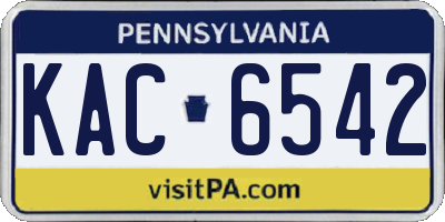 PA license plate KAC6542