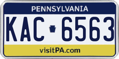 PA license plate KAC6563