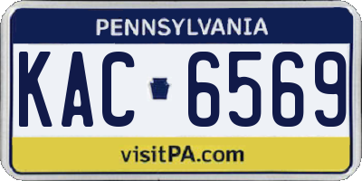 PA license plate KAC6569