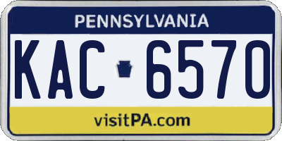 PA license plate KAC6570