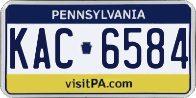 PA license plate KAC6584