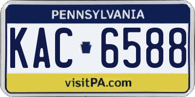PA license plate KAC6588