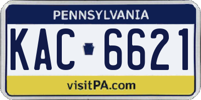 PA license plate KAC6621