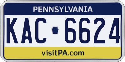 PA license plate KAC6624