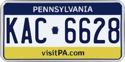 PA license plate KAC6628