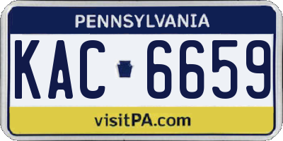PA license plate KAC6659