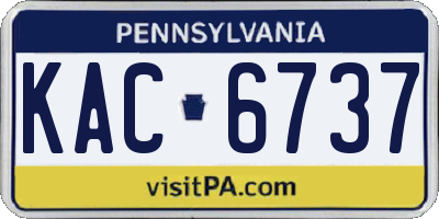 PA license plate KAC6737