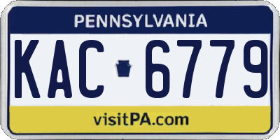 PA license plate KAC6779