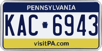 PA license plate KAC6943