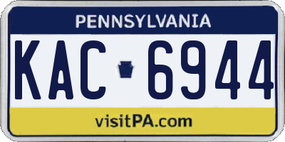 PA license plate KAC6944