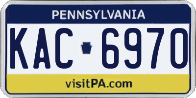 PA license plate KAC6970