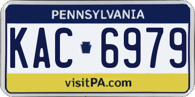 PA license plate KAC6979