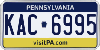 PA license plate KAC6995