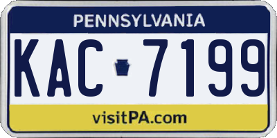 PA license plate KAC7199