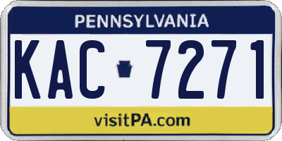 PA license plate KAC7271