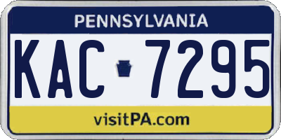 PA license plate KAC7295