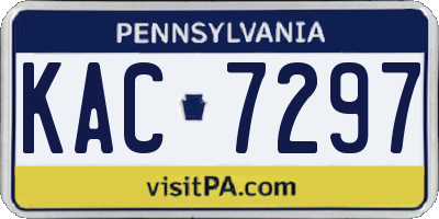 PA license plate KAC7297