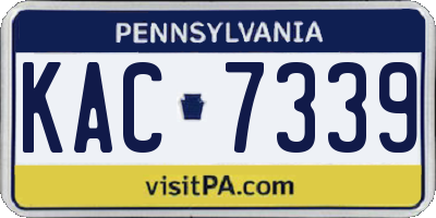 PA license plate KAC7339