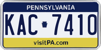 PA license plate KAC7410