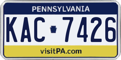 PA license plate KAC7426