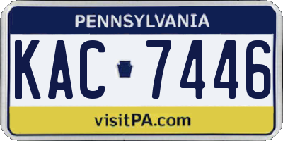 PA license plate KAC7446