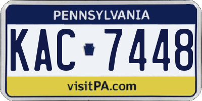 PA license plate KAC7448