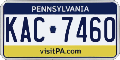 PA license plate KAC7460
