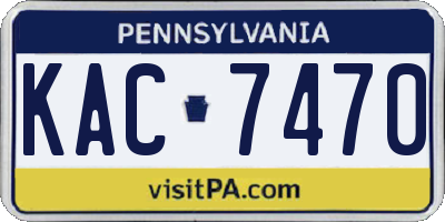 PA license plate KAC7470