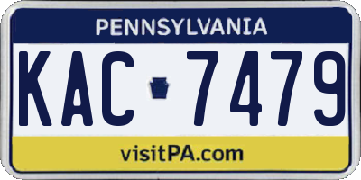 PA license plate KAC7479