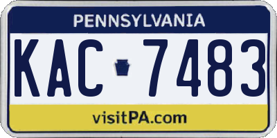 PA license plate KAC7483