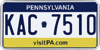 PA license plate KAC7510
