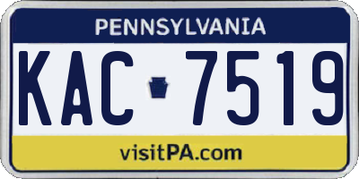 PA license plate KAC7519