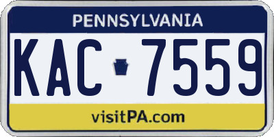 PA license plate KAC7559