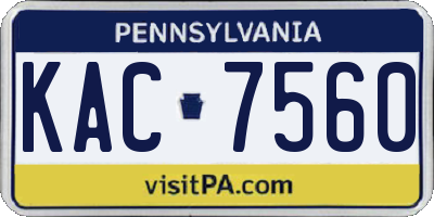 PA license plate KAC7560
