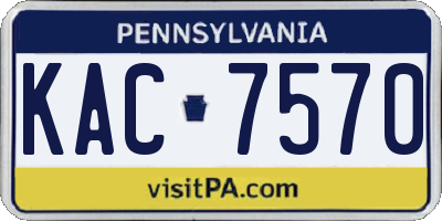 PA license plate KAC7570