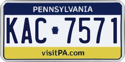PA license plate KAC7571