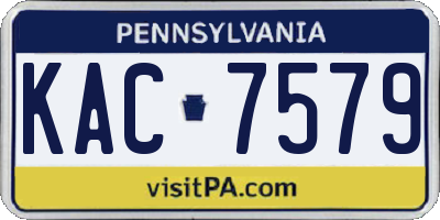 PA license plate KAC7579
