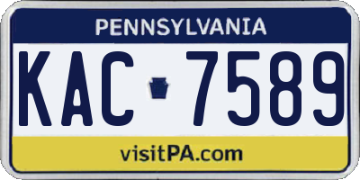 PA license plate KAC7589